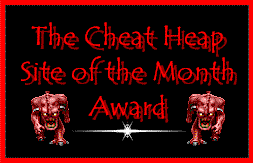 Cheat Heap Monthly Award-- the first ever!  :)