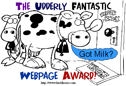 Udderly Fantastic Webpage Award