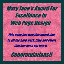 Mary Jane's Award for Excellence